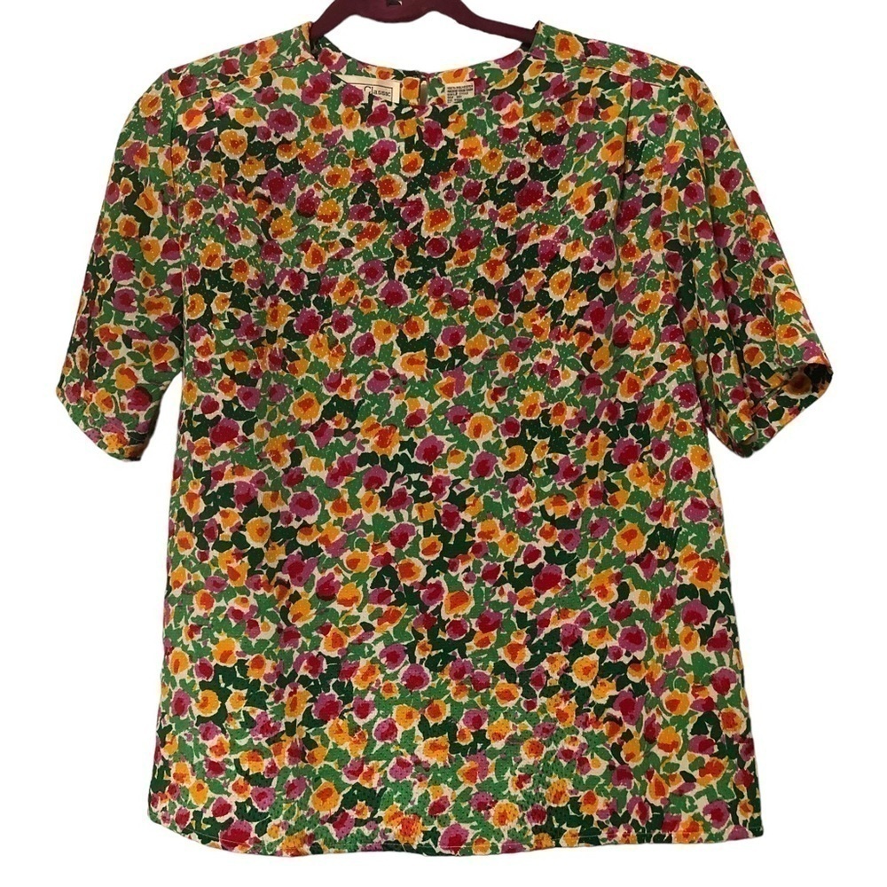 Vintage floral print blouse size 6